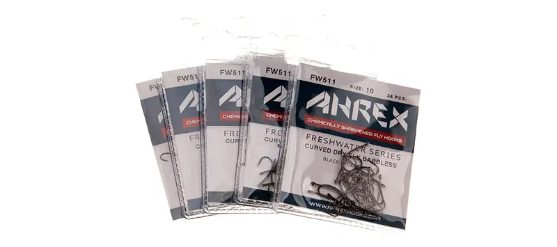 AHREX FW511 Curved Barbless Dry Fly Hook