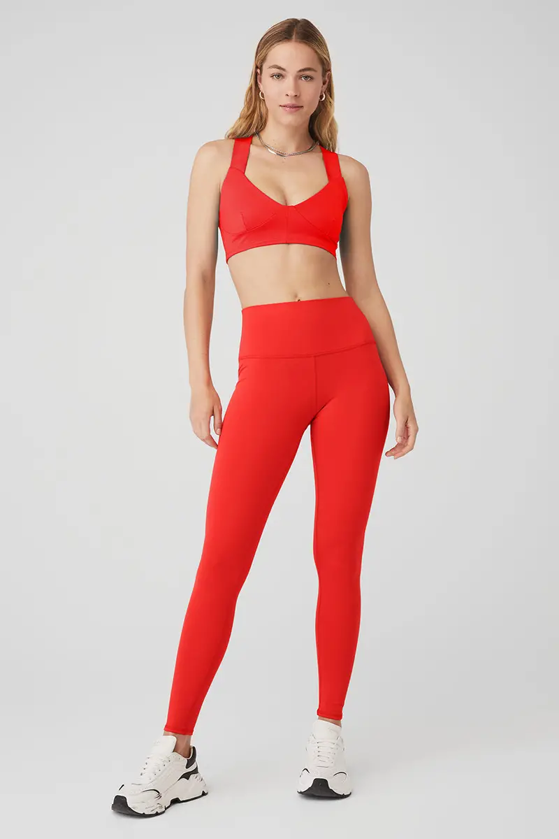 Airbrush Rev It Up Bra and Legging Set in Red Hot Summer