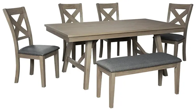 Aldwin Modern 6-Piece Dining Set for Kitchen or Dining Room