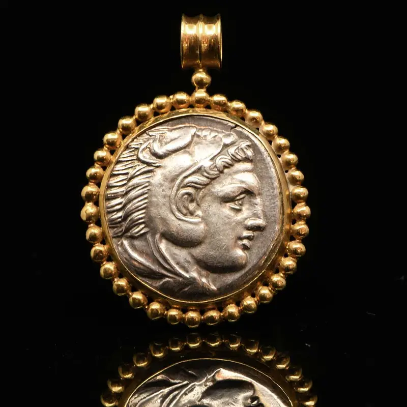 Alexander the Great Silver Tetradrachm Repurposed as a Pendant, 336–323 BCE