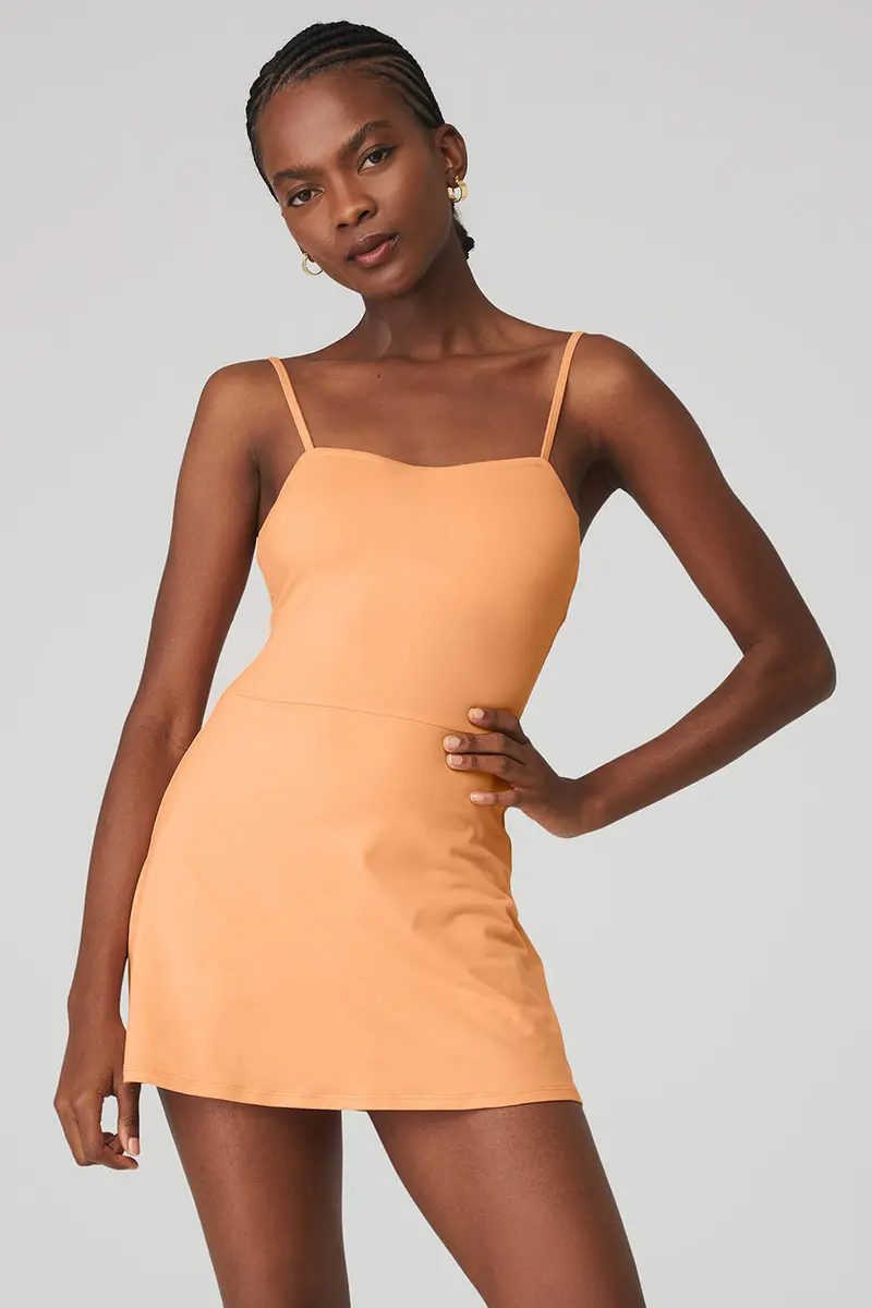 Alosoft Courtside Tennis Dress in Cantaloupe