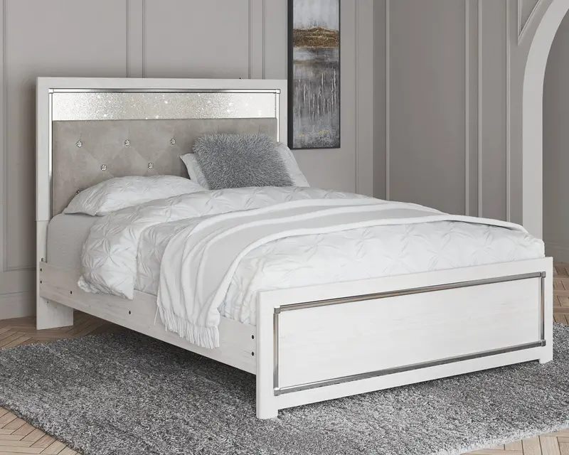 Altyra Queen Solid Panel Bed Frame