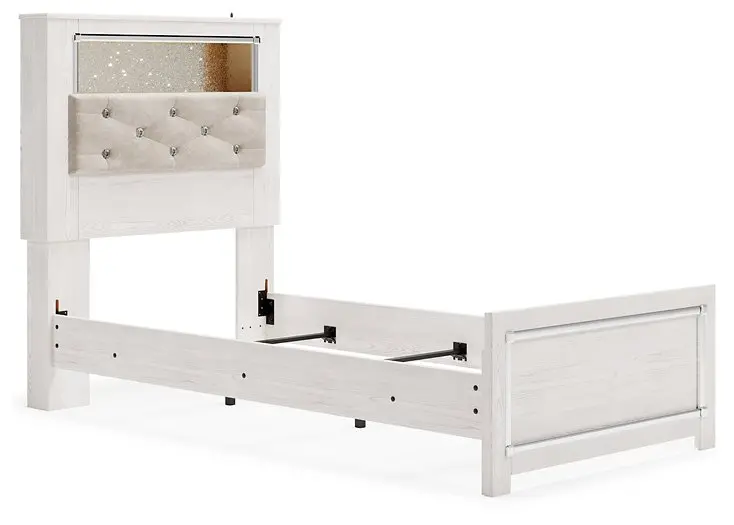Altyra Twin Panel Bookcase Bed with Integrated Shelving