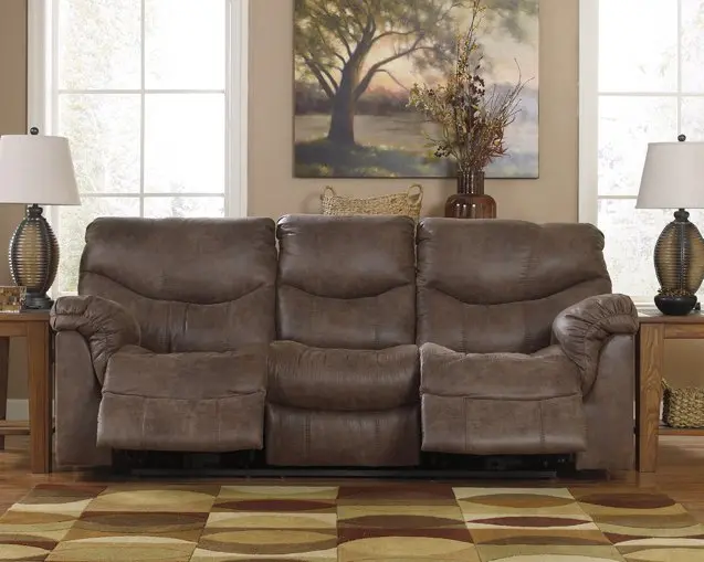 Alzena Reclining Sofa with Built-in Cup Holders