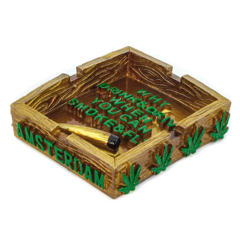 Amsterdam-Themed Resin Ashtray – ‘Why Drink & Drive?’ Message