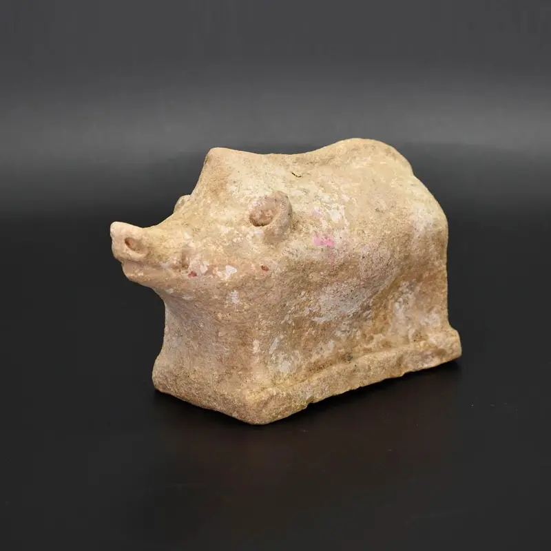Ancient Canosan Terracotta Boar Sculpture, 4th Century BCE
