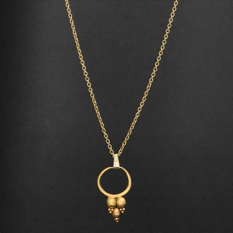 Ancient Hellenistic Gold Grape Cluster Pendant