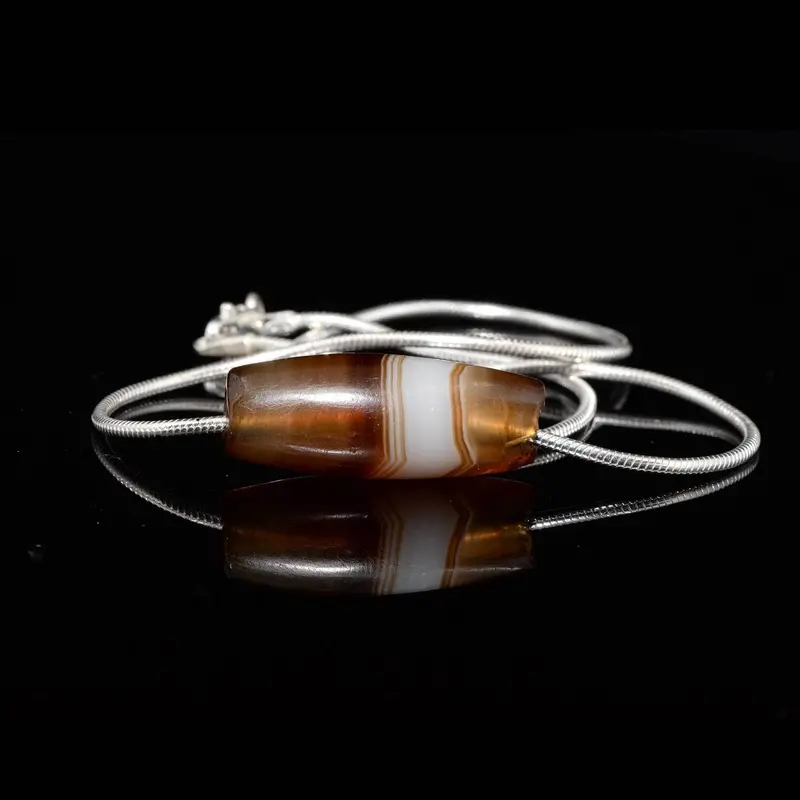 Ancient Near Eastern Banded Agate Ornamental Pendant – Iron Age