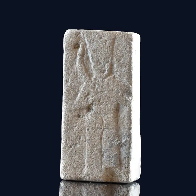 Ancient Phoenician Limestone Plaque with Inscription – 1200–300 BCE