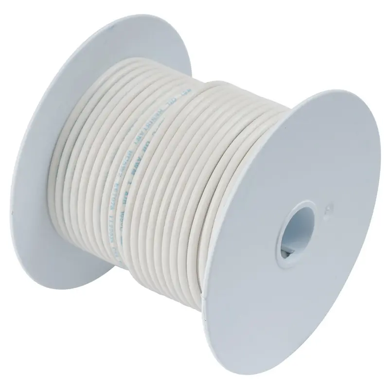 Ancor 14 AWG Tinned Copper Wire — White Insulation, 500-Foot Spool [104950]