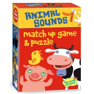 Animal Sounds Learning Matching Game and Puzzle