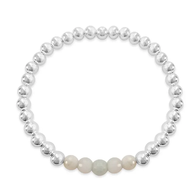 Aquamarine Beaded Bracelet for Women