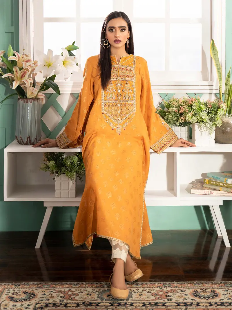 Artisanal Embroidered Jacquard Blouse