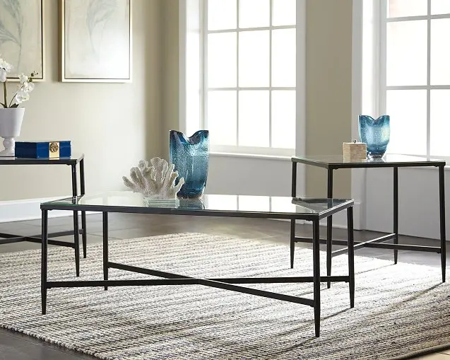 Augeron Nesting Table Set – Three-Tier Wooden Accent Tables
