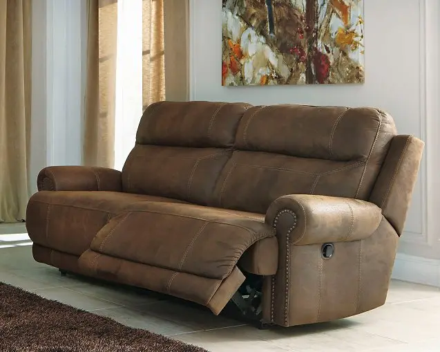 Austere Manual Reclining Sofa with Deep Seating