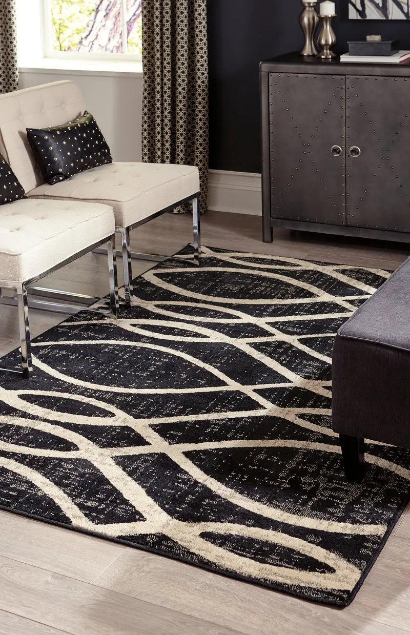 Avi Textured Area Rug – 5’3″ x 7’6″