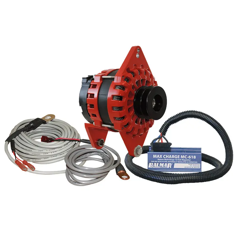 Balmar 250A 12V Alternator Kit – Dual-Foot Saddle Mount, Dual V-Belt Pulley, Regulator & Temp Sensor