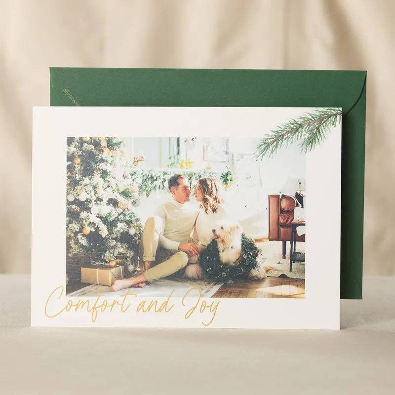 Balsam Wreath Photo Holiday Card