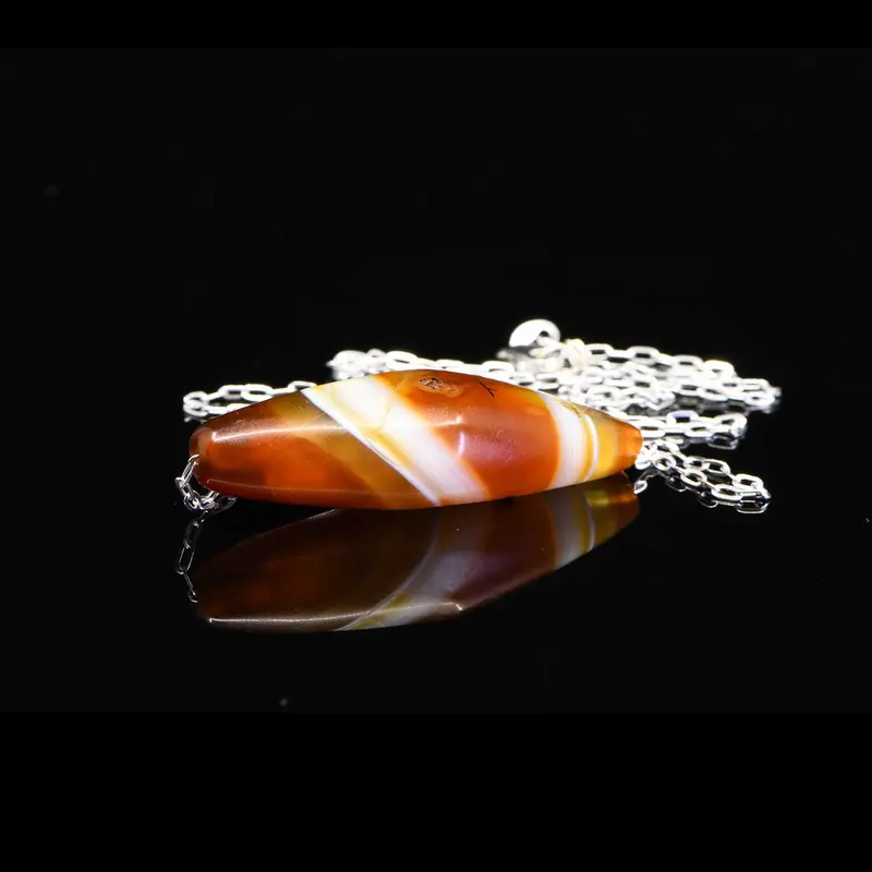 Banded Agate Bead Pendant from Western Asia, Iron Age (1st Millennium BCE)