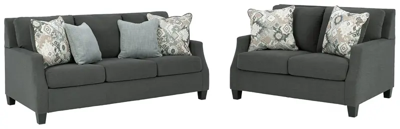 Bayonne 2-Piece Living Room Ensemble – Loveseat + Ottoman