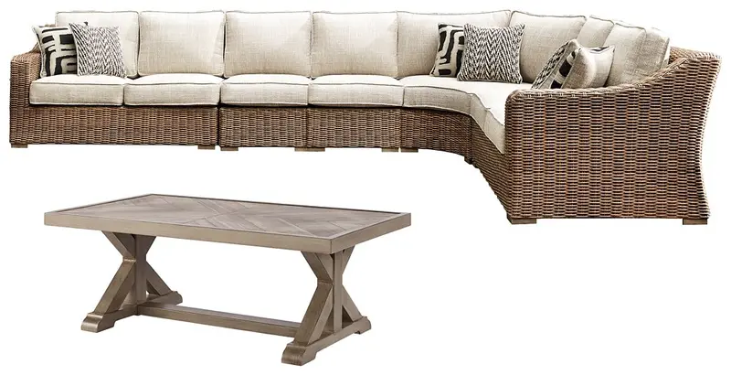 Beachcroft 5-Piece Outdoor Seating Group with Matching Coffee Table