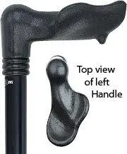 Black Palm-Grip Walking Cane with Black Beechwood Shaft – Discounted Imperfect Item