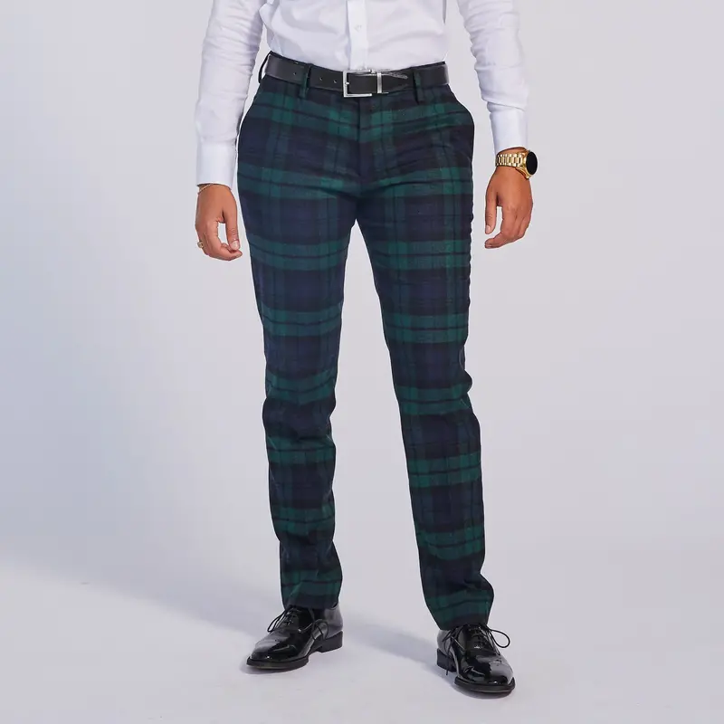 Blackwatch Tartan Stretch Dress Pants