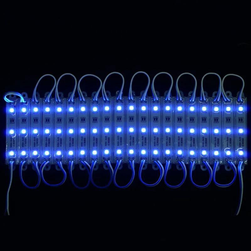 Blue 5050 LED Module – 3-LED Cluster, 20×3 Configuration, 12V DC