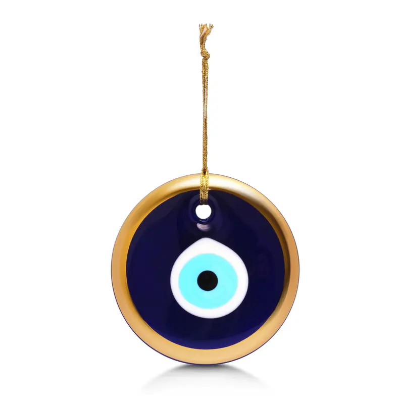 Blue Evil Eye Wall Art – Handcrafted Spiritual Décor