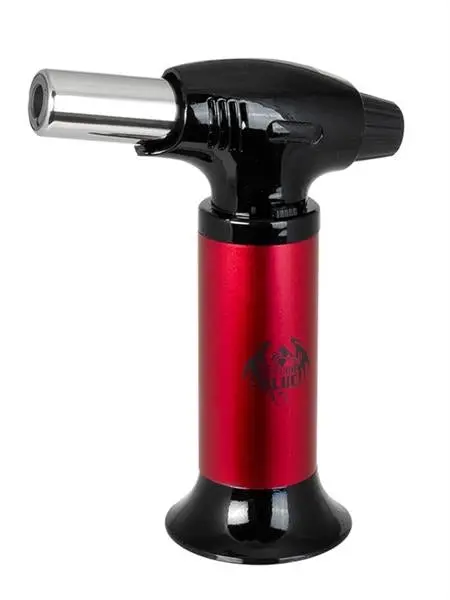 Blue Inferno Butane Torch Lighter – Metallic Red & Black