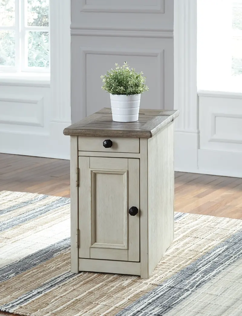 Bolanburg Charging End Table with USB & AC Outlets