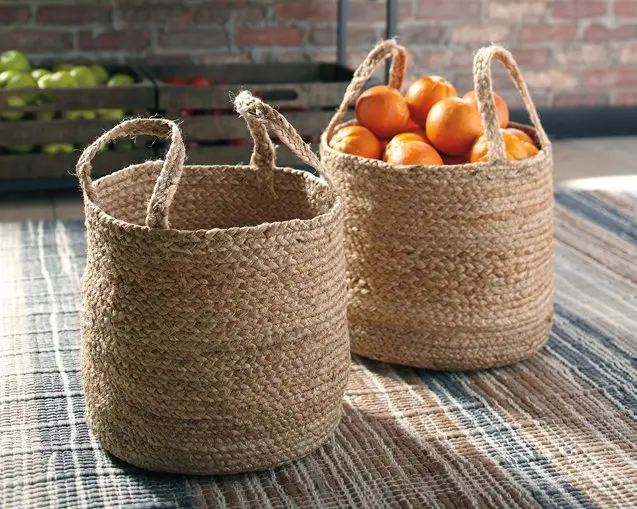 Brayton Woven Seagrass Storage Baskets – Set of Two