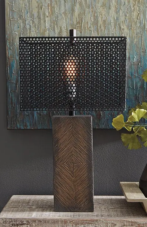 Briek Ceramic Table Lamp with Linen Shade