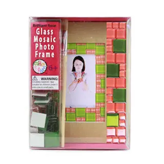 Brilliant Rose Glass Mosaic Picture Frame Kit