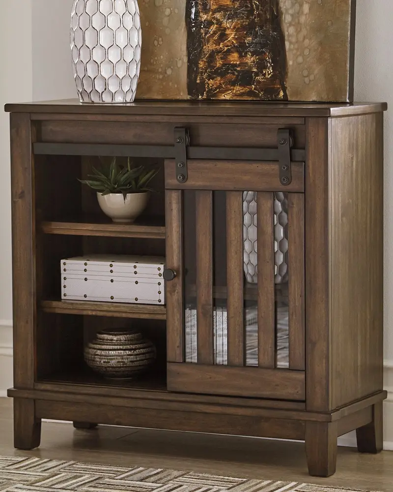 Brookport Accent Cabinet – Open-Shelf Display Unit with Storage Drawers
