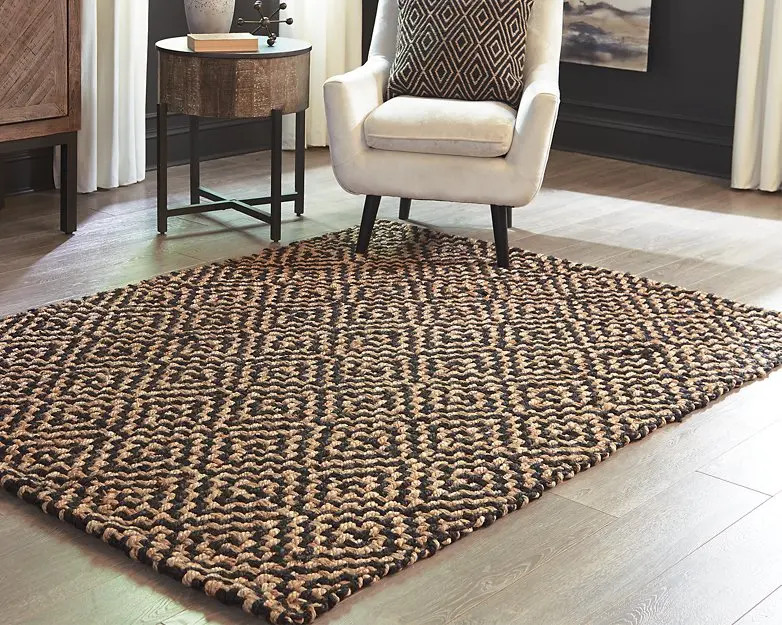 Broox 8′ x 10′ Area Rug – Textured Neutral Living Room Floor Covering