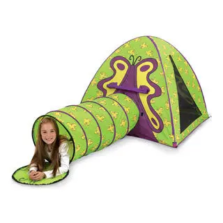 Butterfly-Shaped Tent and Tunnel Combo