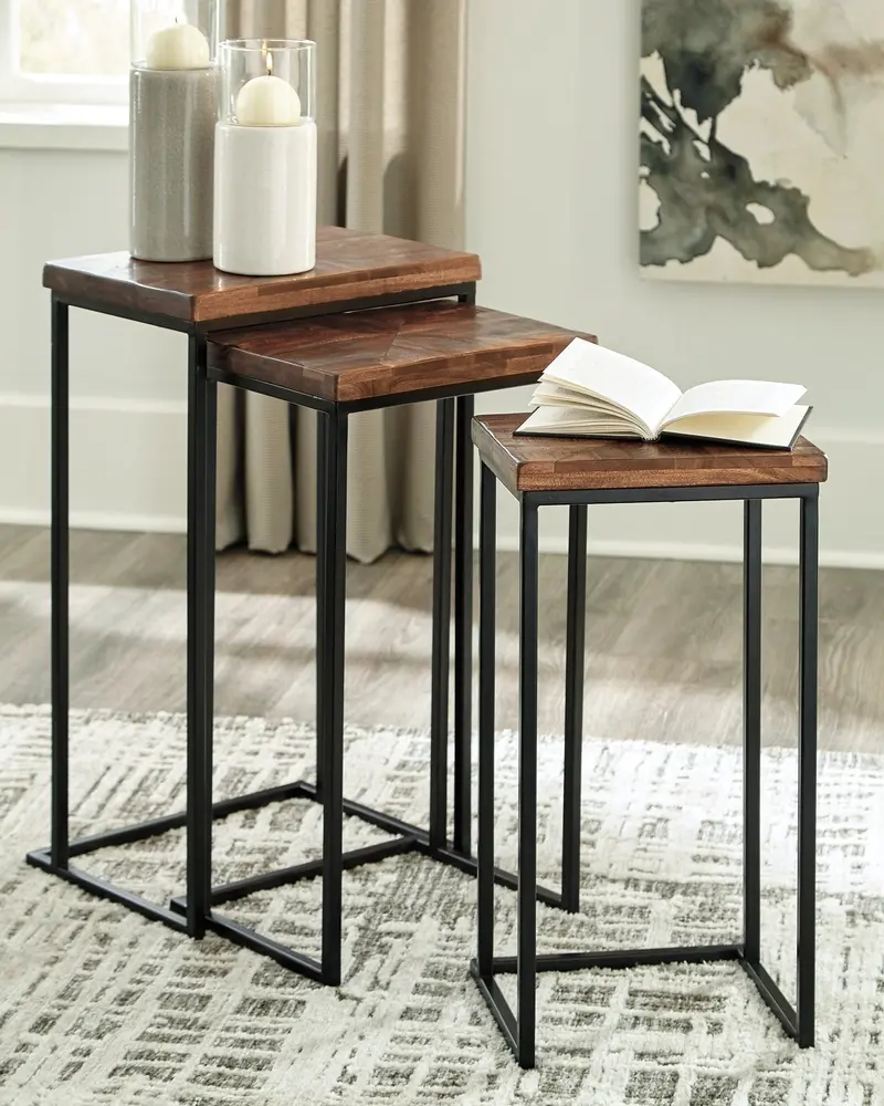 Cainthorne 3-Piece Accent Table Set – Minimalist Nesting Tables