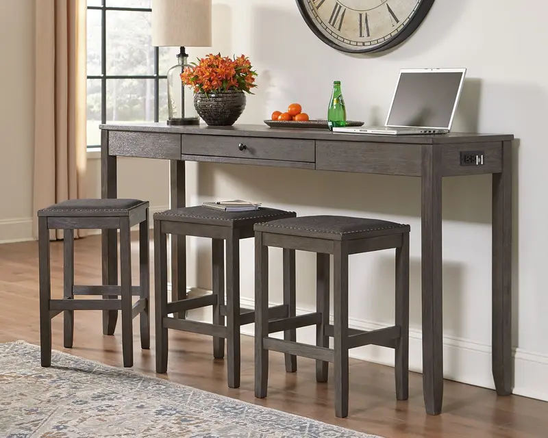 Caitbrook Counter-Height Dining Set – Table and Two Bar Stools