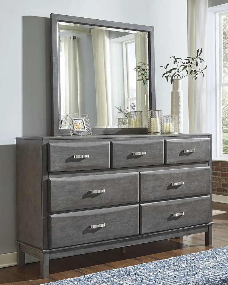 Caitbrook Dresser with Mirror – 6-Drawer Bedroom Furniture Set