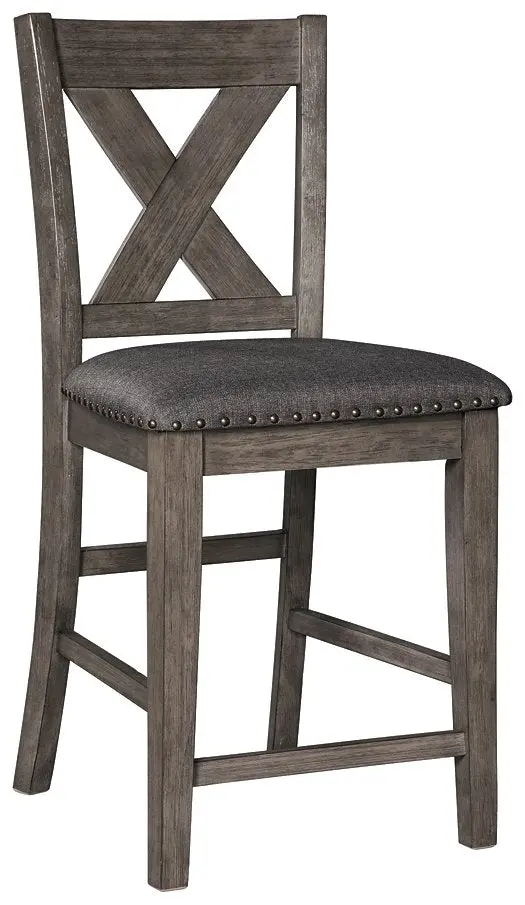 Caitbrook Single Counter-Height Bar Stool – Upholstered Seat