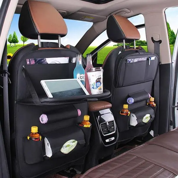Car Backseat Organizer with Multiple Pockets and Cup Holders