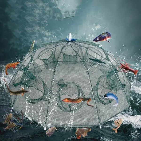 Cast-Style Crayfish Trap Net for Freshwater Use