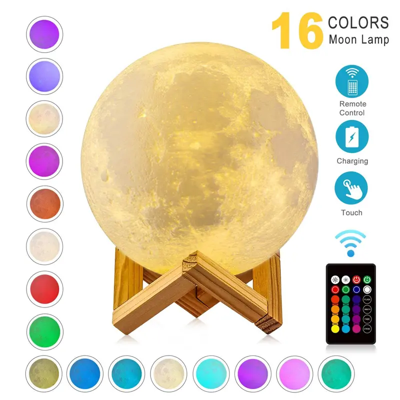 Celestial Starry Moon Night Light – Decorative Bedside Lamp