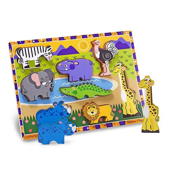 Chunky Safari Animal Puzzle – Wooden Toddler Puzzle