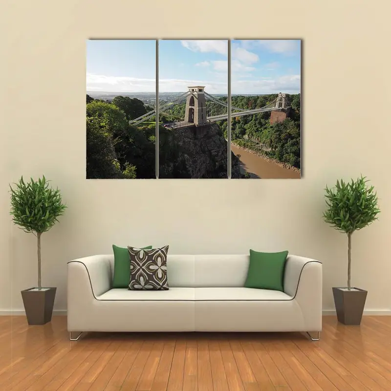 Clifton Suspension Bridge Over Avon Gorge Canvas Art