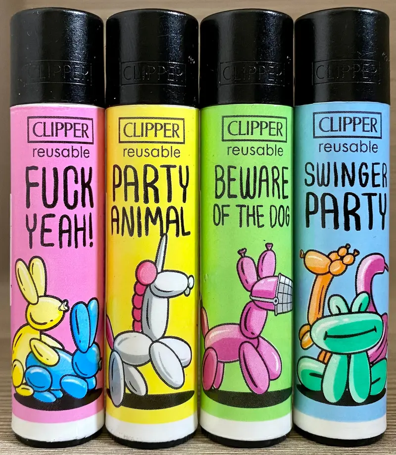 Clipper Balloon Tiere Lighter – Whimsical Animal Balloon Illustration