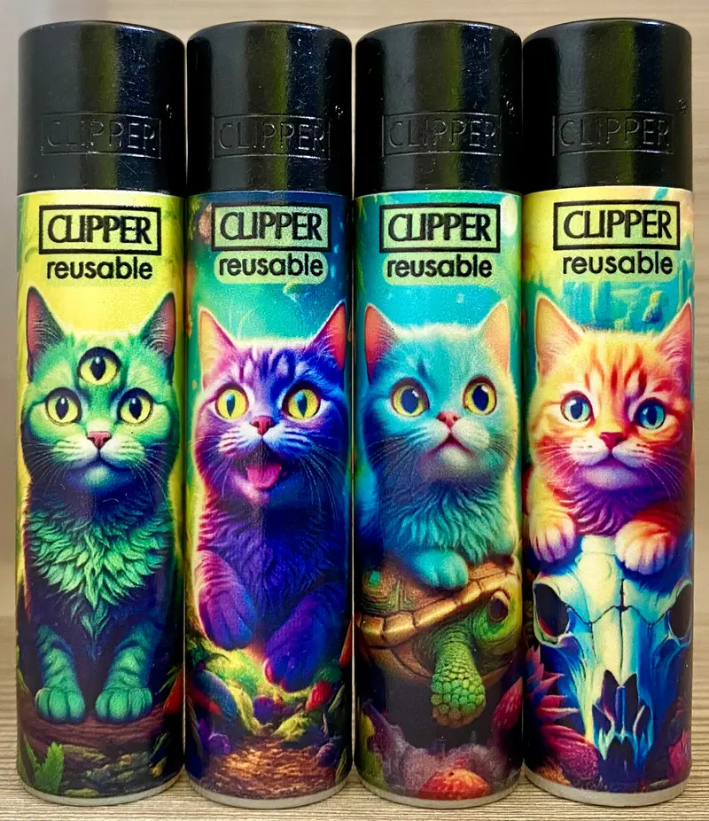 Clipper FFX Magic Catz Illustrated Lighter
