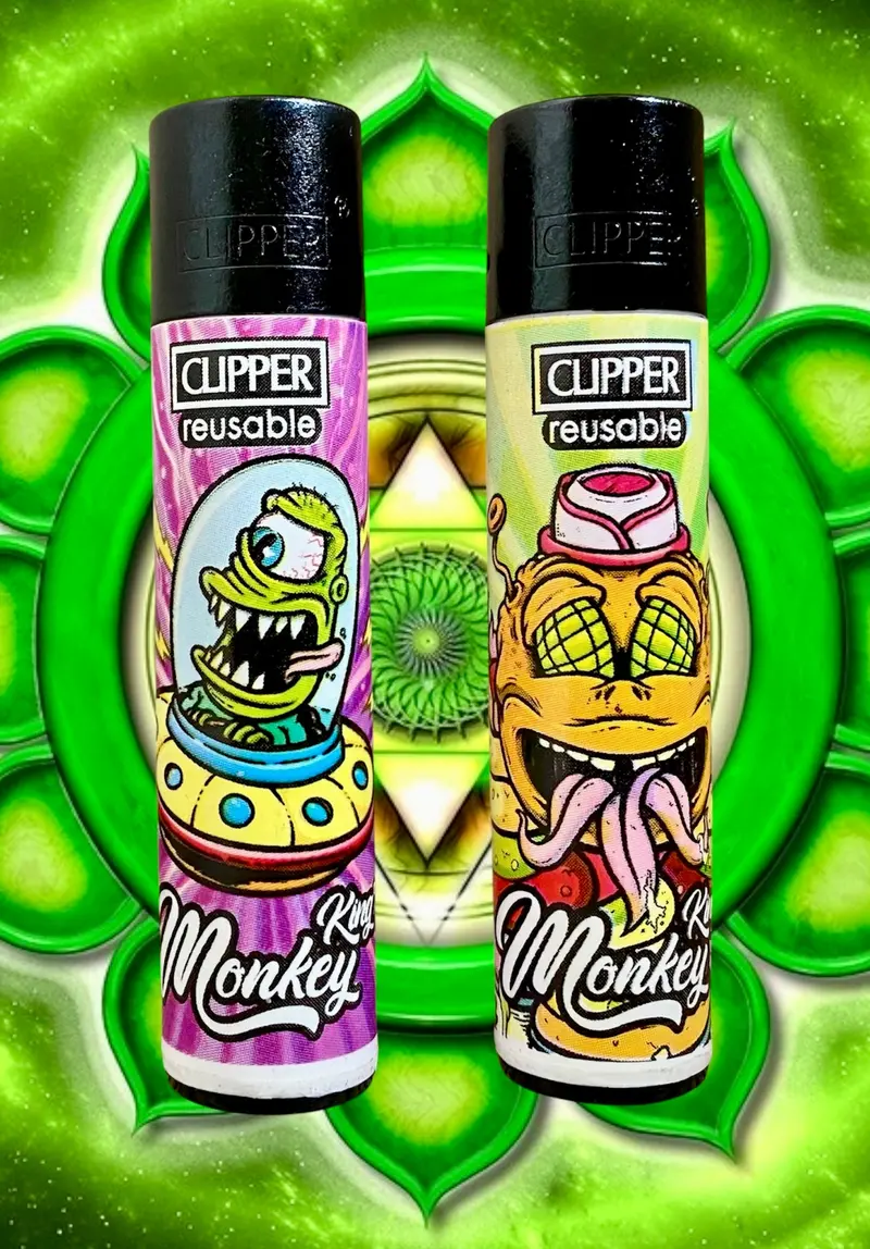 Clipper Monkey Alien Dual-Pack Lighter Set