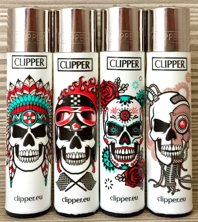 Clipper Skulls 11 Lighter – Multi-Skull Graphic Variant